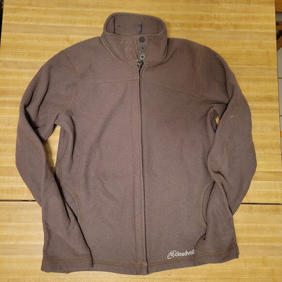 Cloudveil Men's Full-Zip Fleece Jacket Brown Size M Performance Zip-Up - Picture 3 of 11